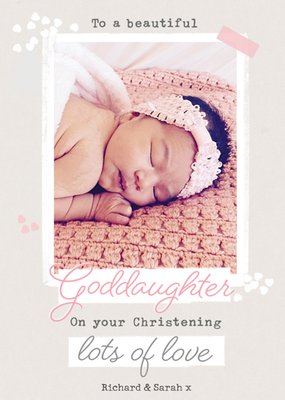 Goddaughter On Your Christening Photo Upload Card