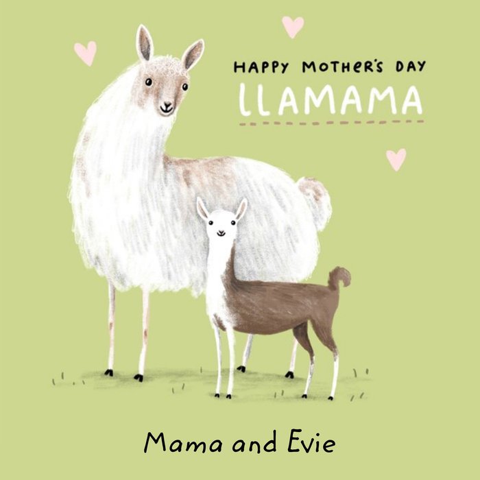 Personalised Happy Mother's Day Llamama Card