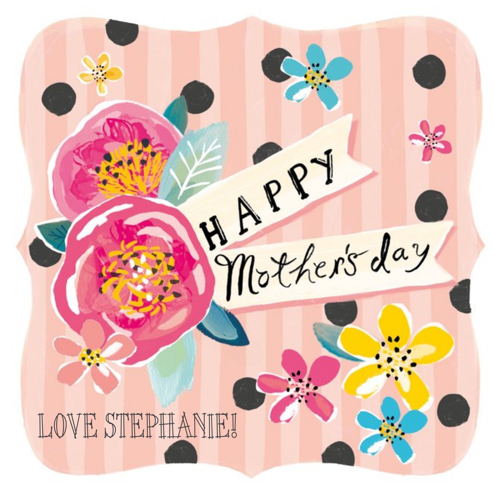 Bright Flowers Happy Mothers Day Card, Square