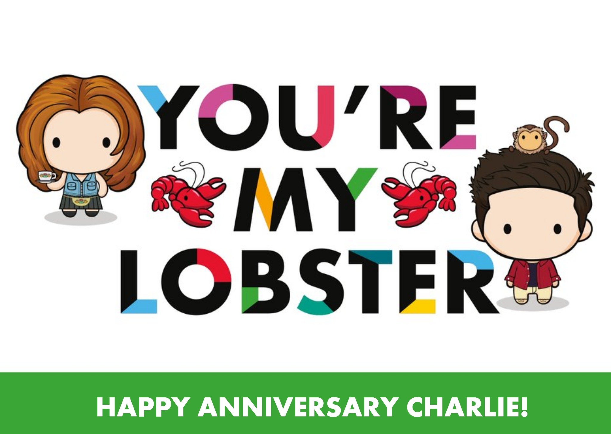 Friends (Tv Show) Friends Tv You Are My Lobster Happy Anniversary Card, Large