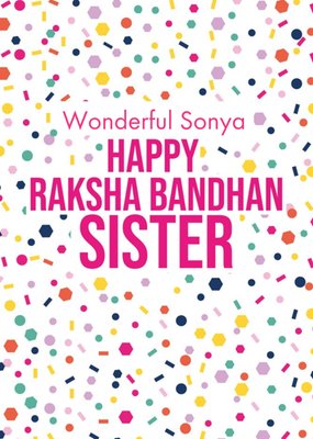 Abstract Illustration Happy Raksha Bandhan Sister Card