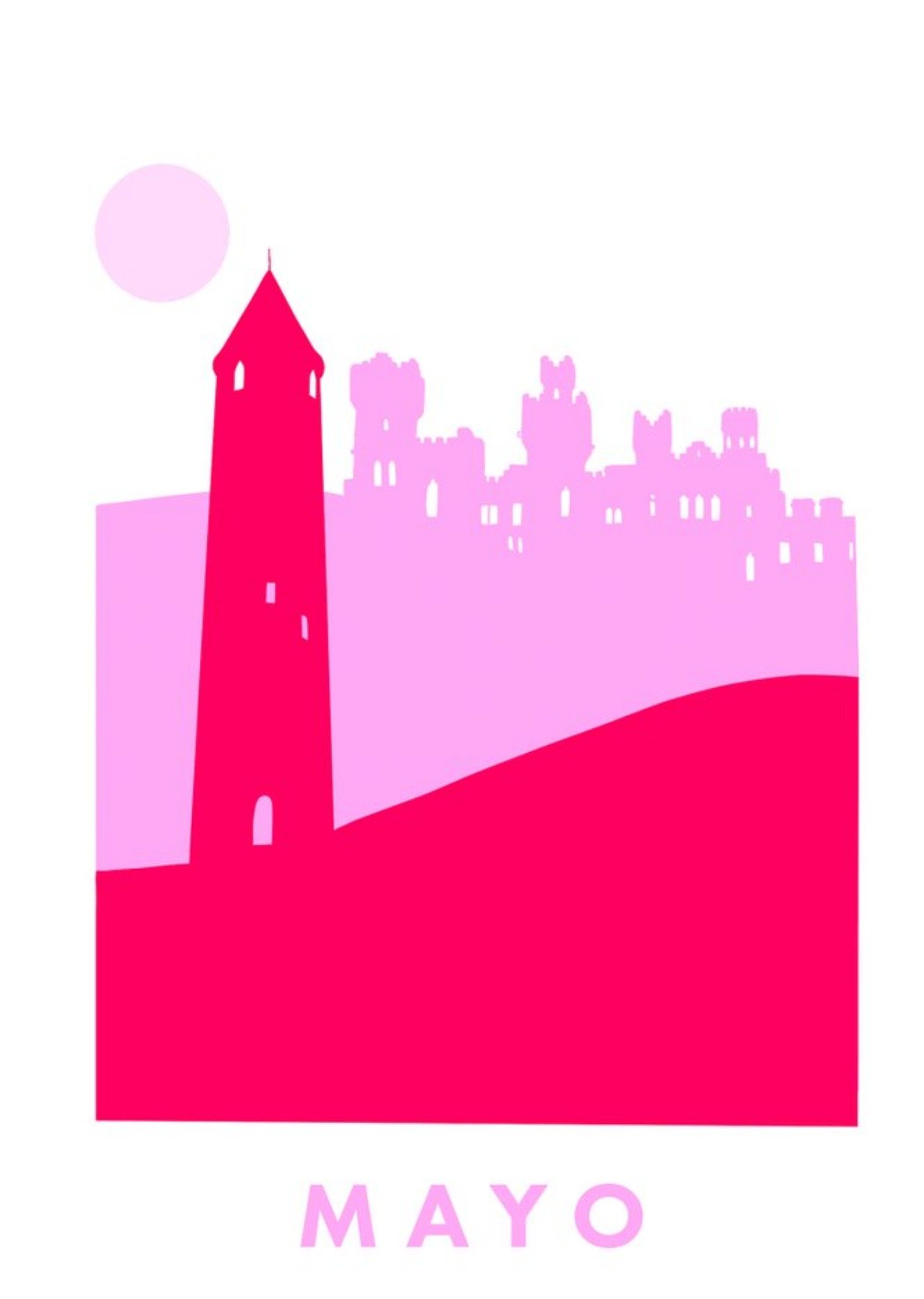 Moonpig Floillustrate Illustration Red Pink General Card, Large