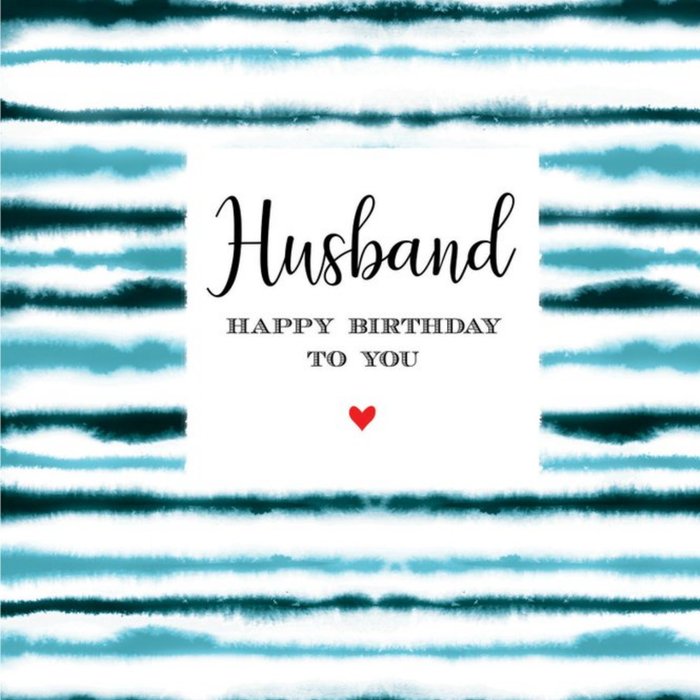 Husband Happy Birthday To You Card