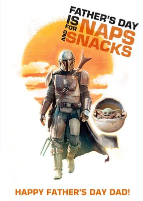 Star Wars The Mandalorian Jedi Yoda Naps And Snacks Father's Day Card