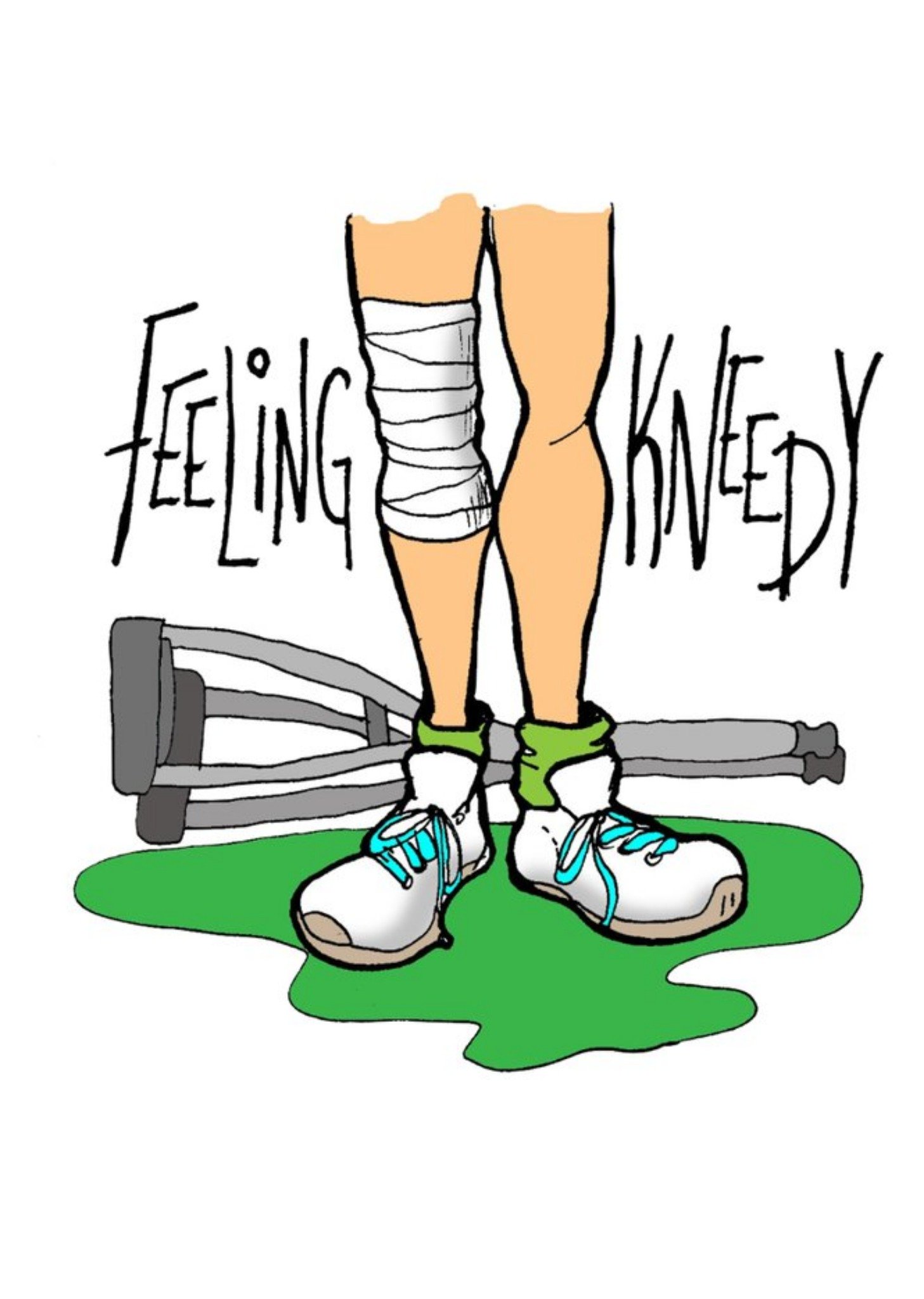 Karen Flanart Knee Funny Get Well Card Ecard