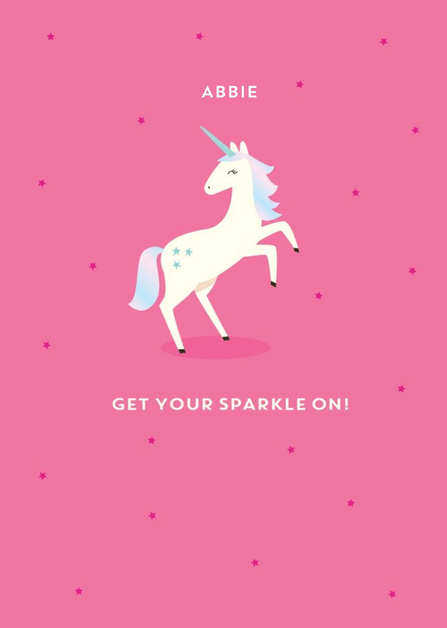 Moonpig Unicorn Sparkle On Birthday Card, Large