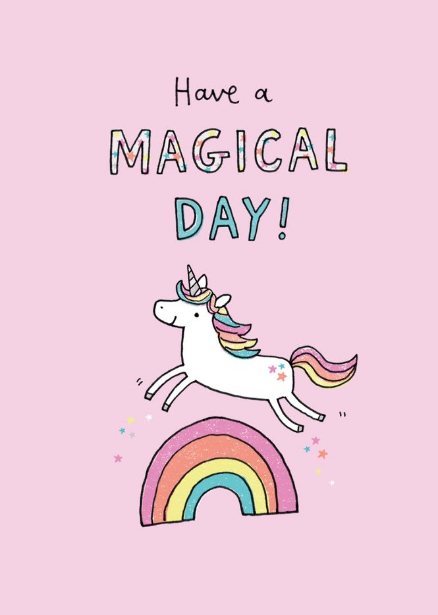 Moonpig Illustrated Unicorn Have A Magical Day Birthday Card, Large