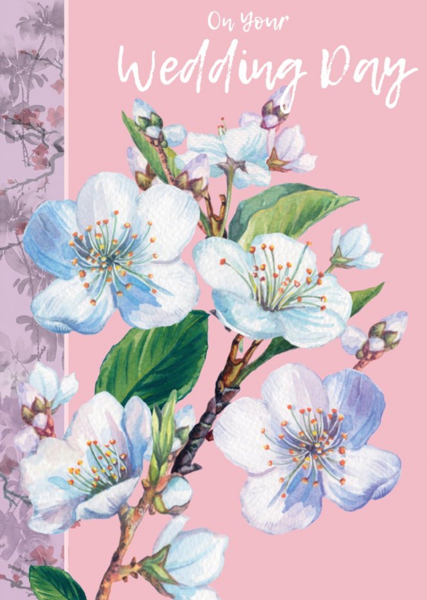 Floral Blossom Wedding Card