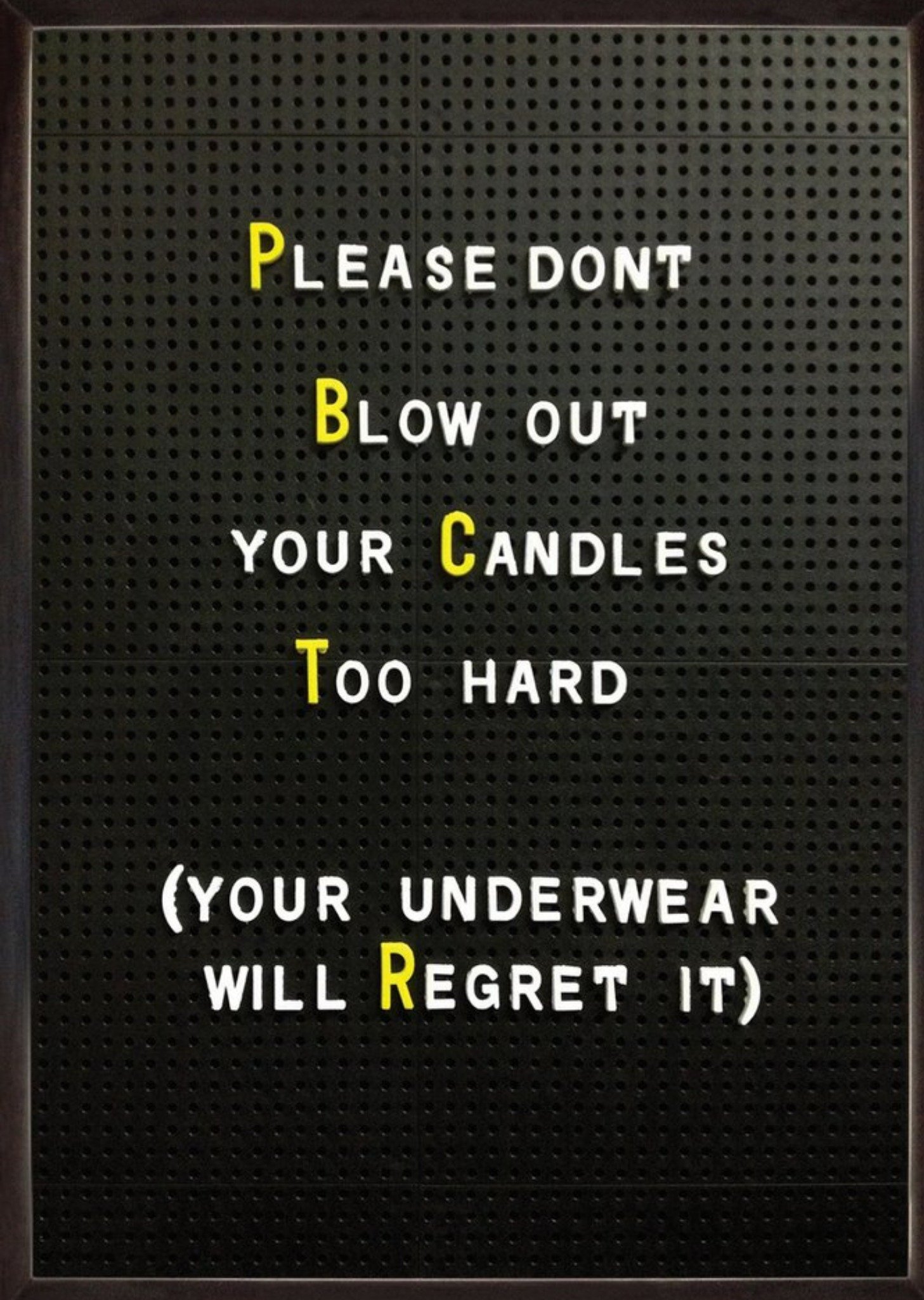 Brainbox Candy Funny Cheeky Old Underwear Don't Blow Too Hard Birthday Card, Large