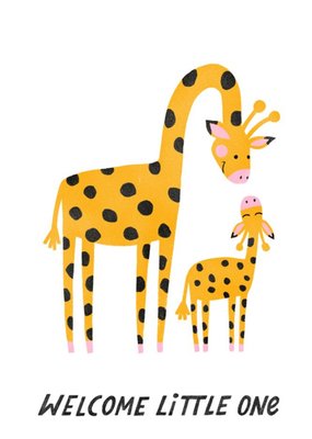Giraffe Welcome Little One Card