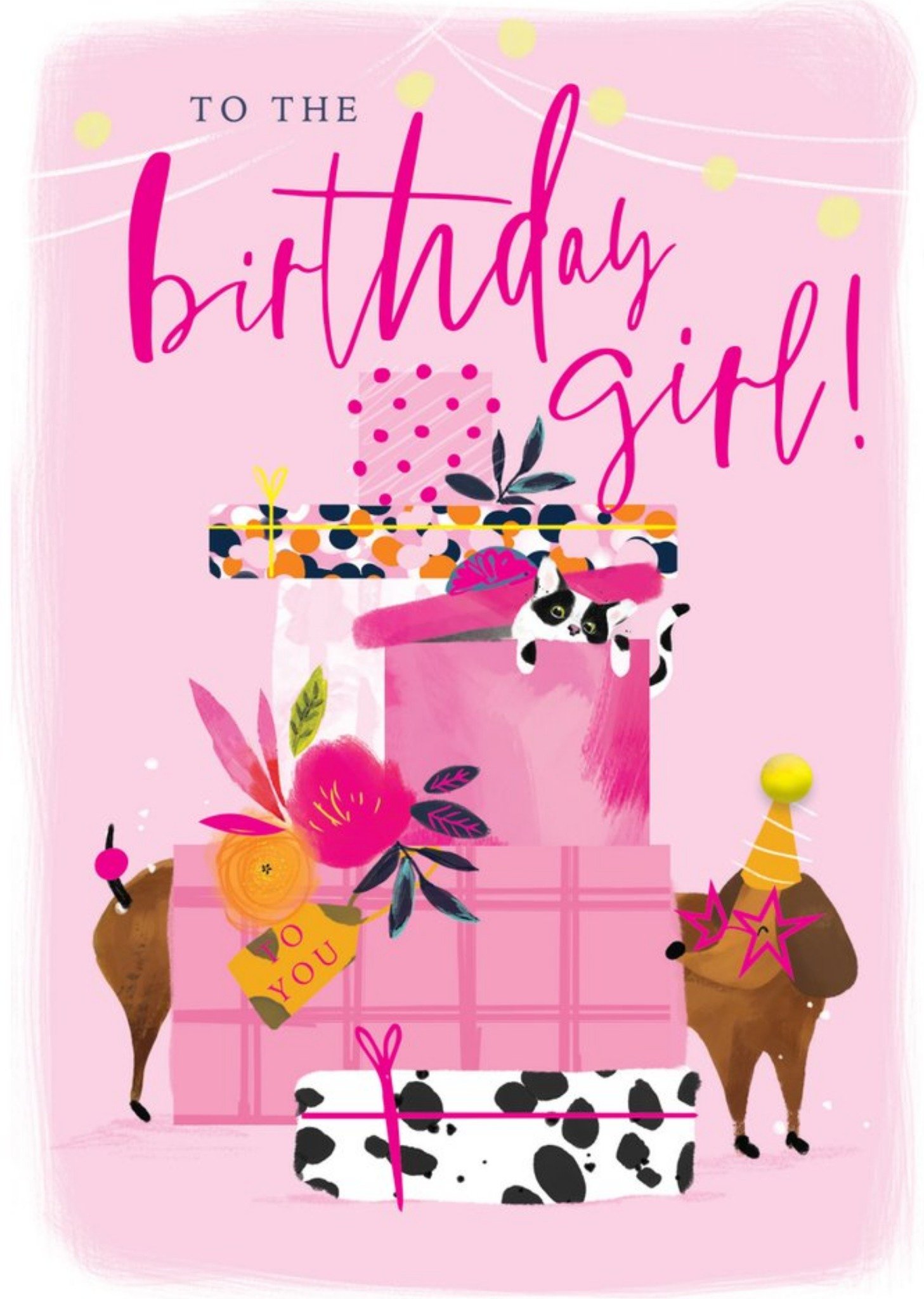 Moonpig To The Birthday Girl Presents Card, Large