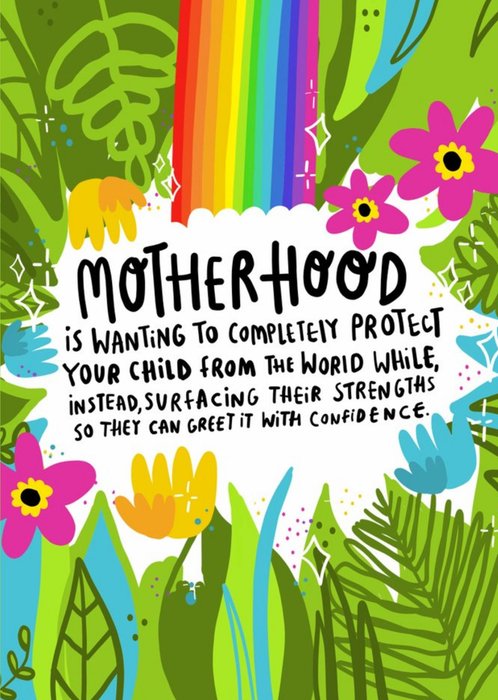 Motherhood Protect Your Child From The World Floral Card