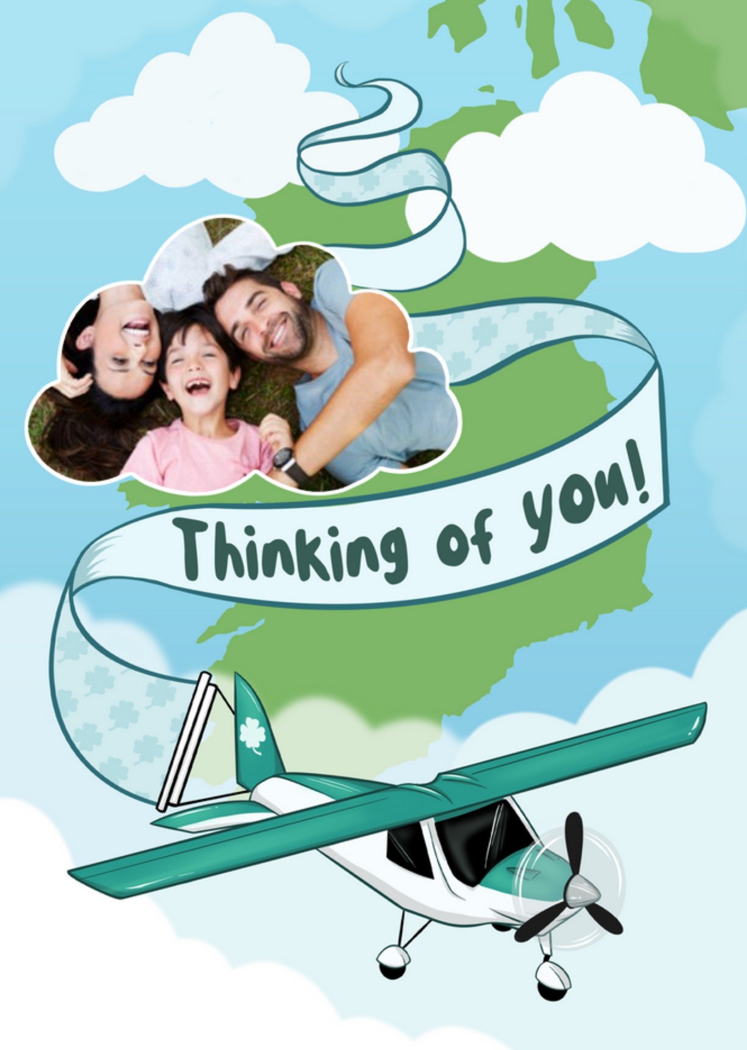 The London Studio Plane Photo Upload Thinking Of You Card Ecard