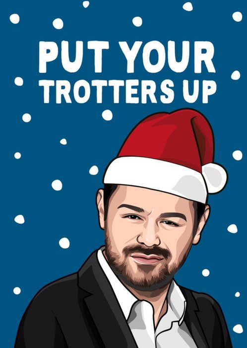 Put Your Trotters Up Tv Funny Spoof Christmas Card
