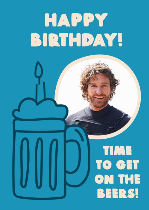 Beyond Words Birthday Funny Beers Photo Upload Australia Card