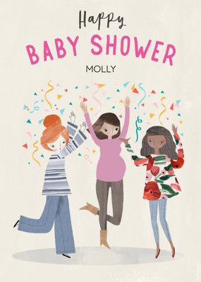 Illustrative Happy Baby Shower Card  