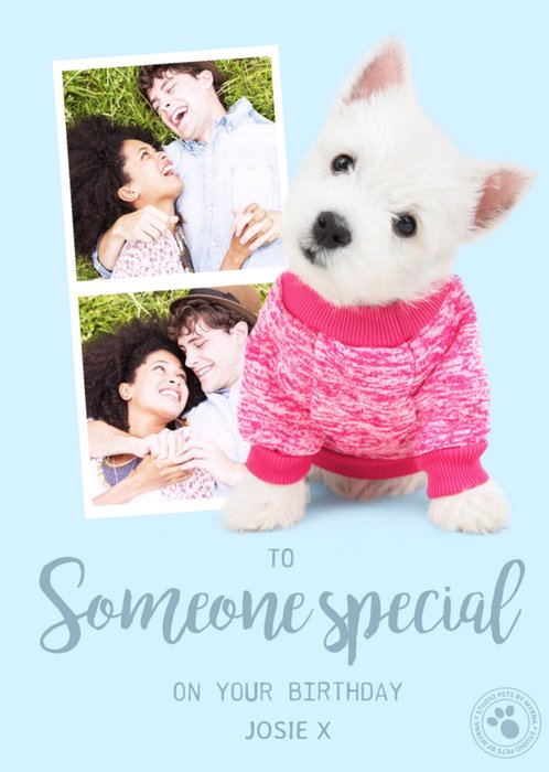 Cute Puppy To Someone Special On Your Birthday Photo Upload Card
