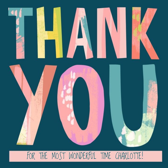 Thank you card - typographic