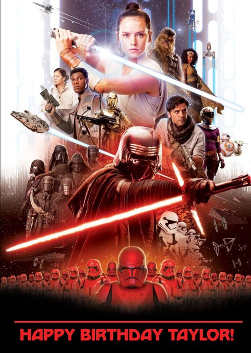 Star Wars Episode 9 The Rise of Skywalker film birthday card
