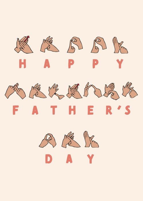 Cards From Designers Illustration Sign Language Father's Day Card