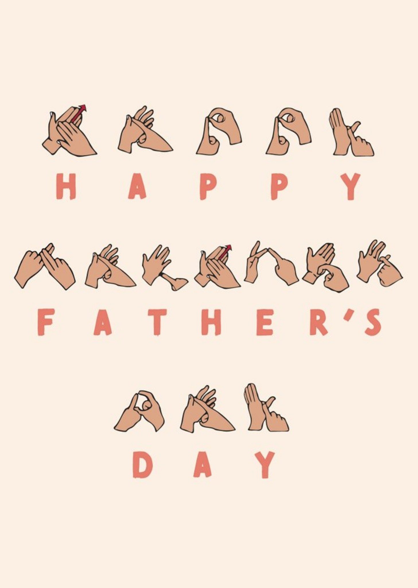 Cards From Designers Illustration Sign Language Father's Day Card Ecard