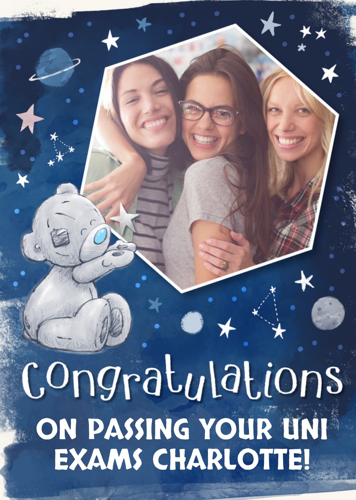 Tatty Teddy Congratulatios On Passing Your Uni Exams Card. Ecard