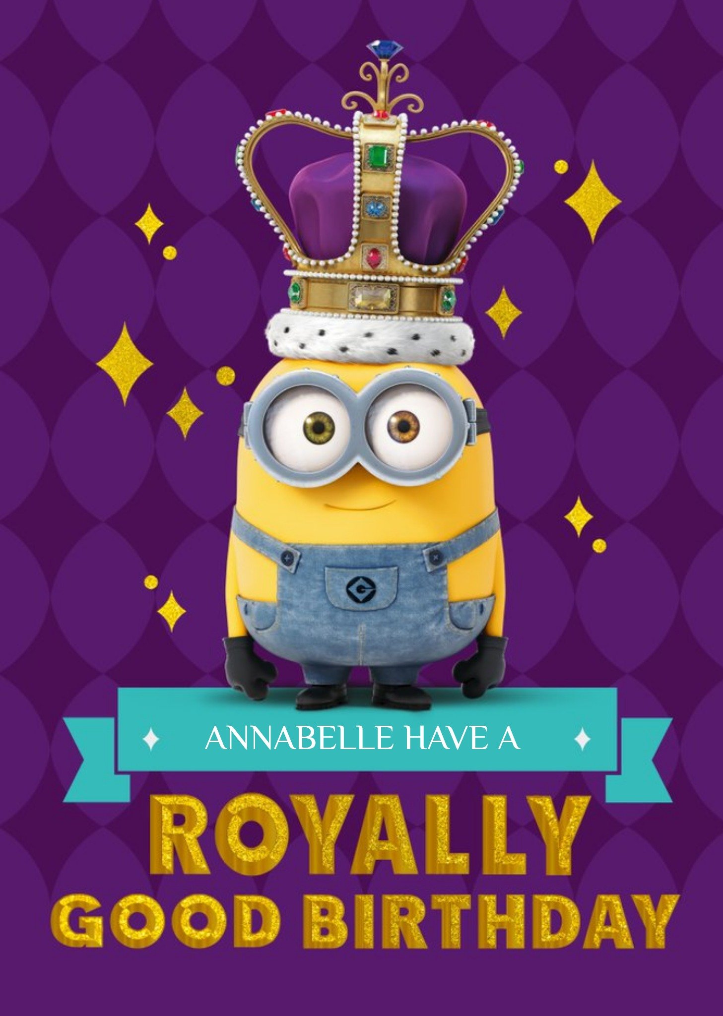 Despicable Me Kid's Birthday Cards - Minions - King Bob, Large
