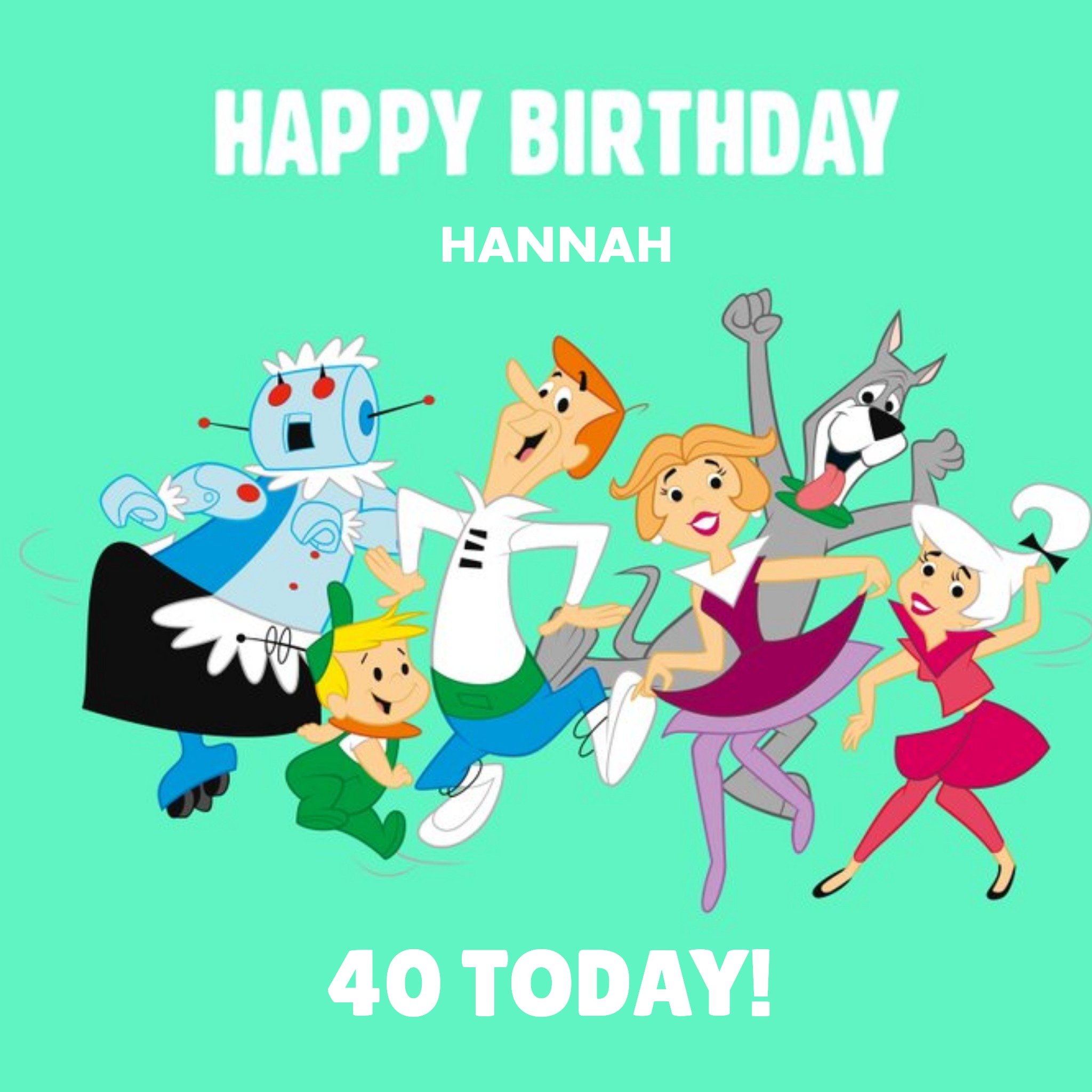 Other The Jetsons Characters 40 Today Birthday Card, Large