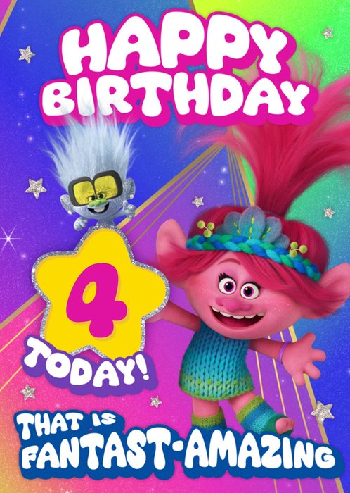 Trolls Fantast-Amazing Birthday Card