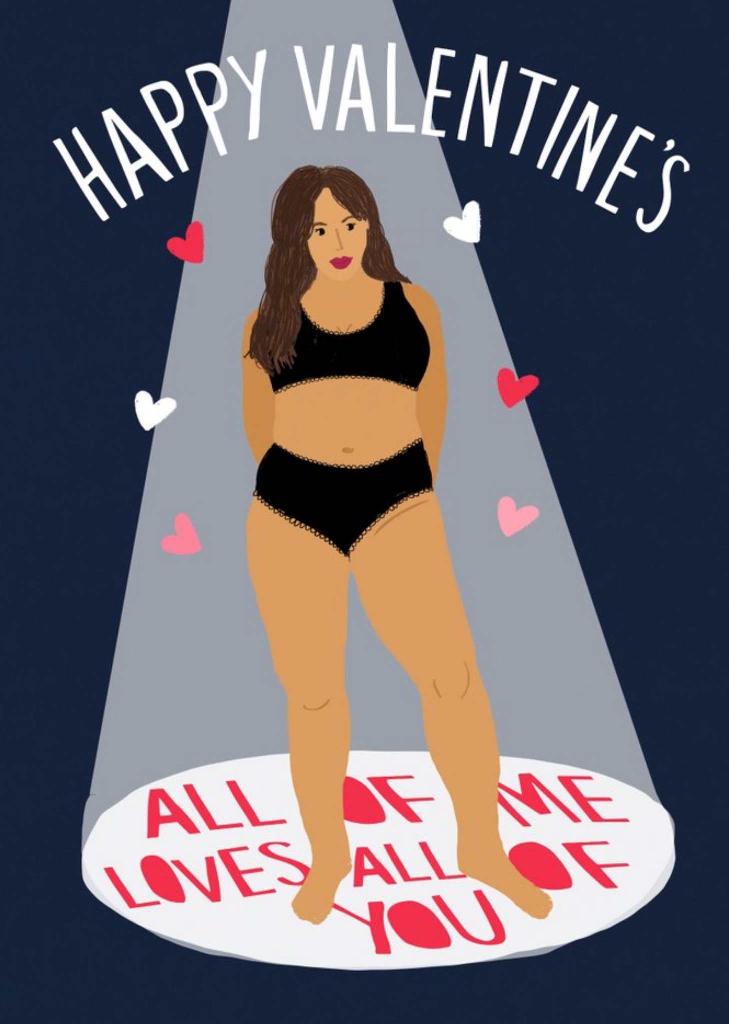 Moonpig Happy Valentines All Of Me Loves All Of You Valentines Day Card, Large