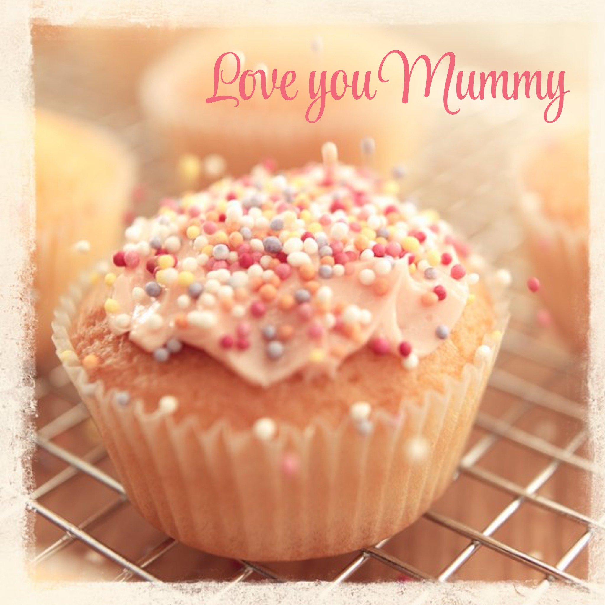 Moonpig Personalised Text Sprinkled Cupcake Card, Square