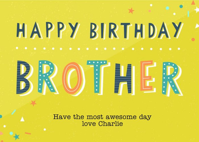 Sorcha Faulkner Brother Bright Birthday Card