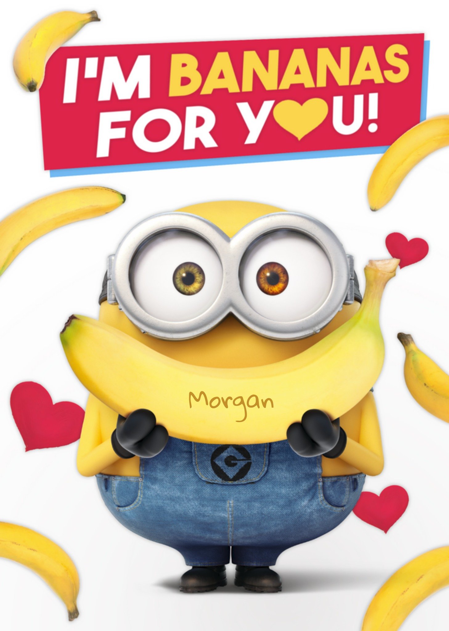 Minions I'm Bananas For You Card Ecard