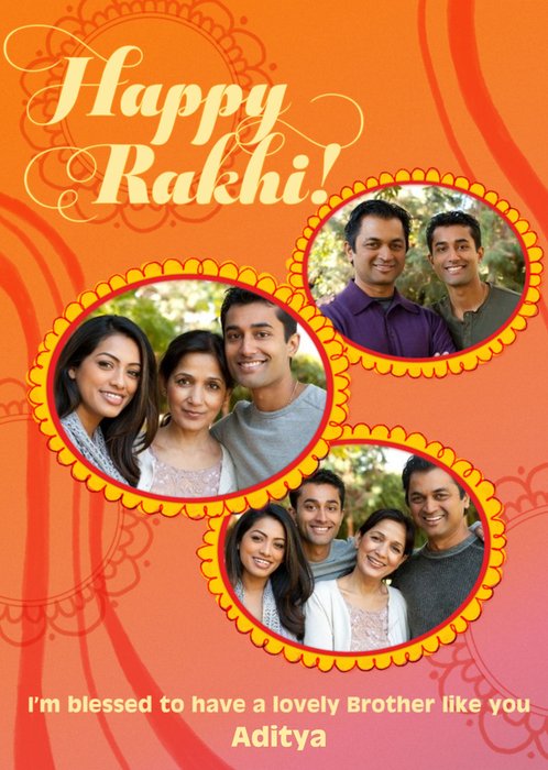 Blessed To Have A Brother Like You Raksha Bandhan Photo Upload Card