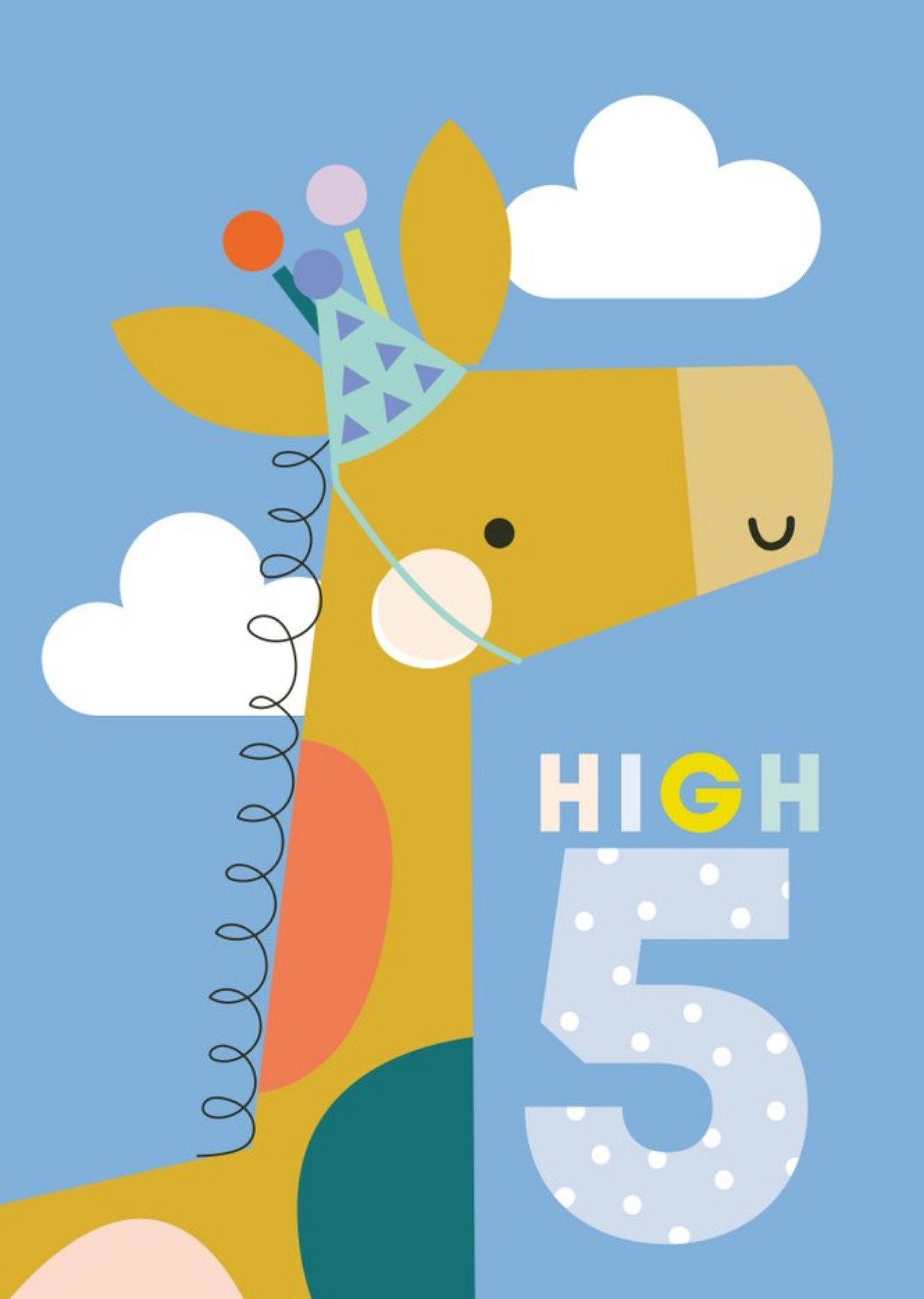 Cute High Five Giraffe Birthday Card Ecard