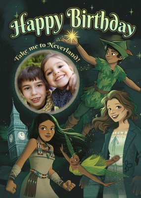 Peter Pan And Wendy Disney Photo Upload Birthday Card