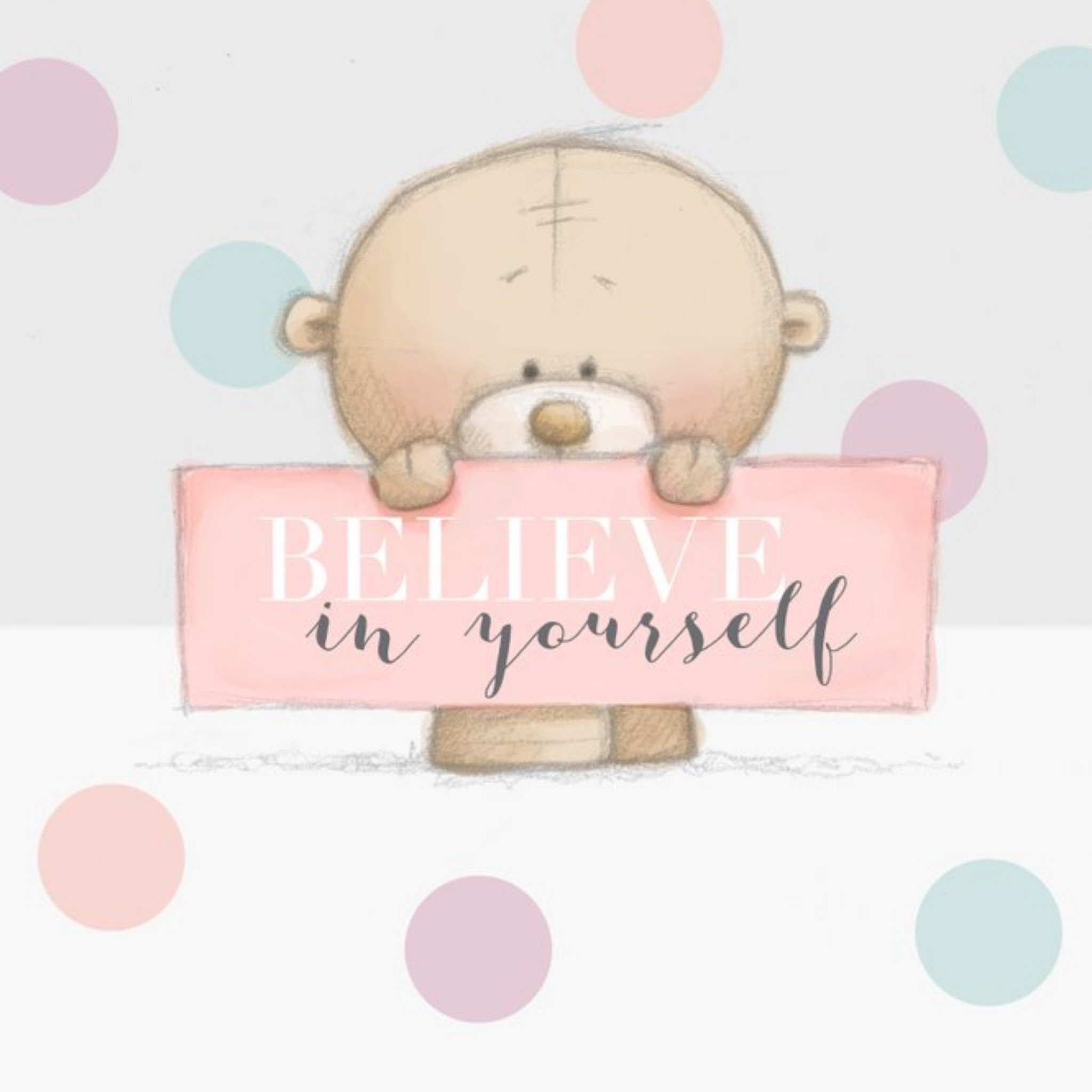 Moonpig Cute Uddle Believe In Yourself Card, Square