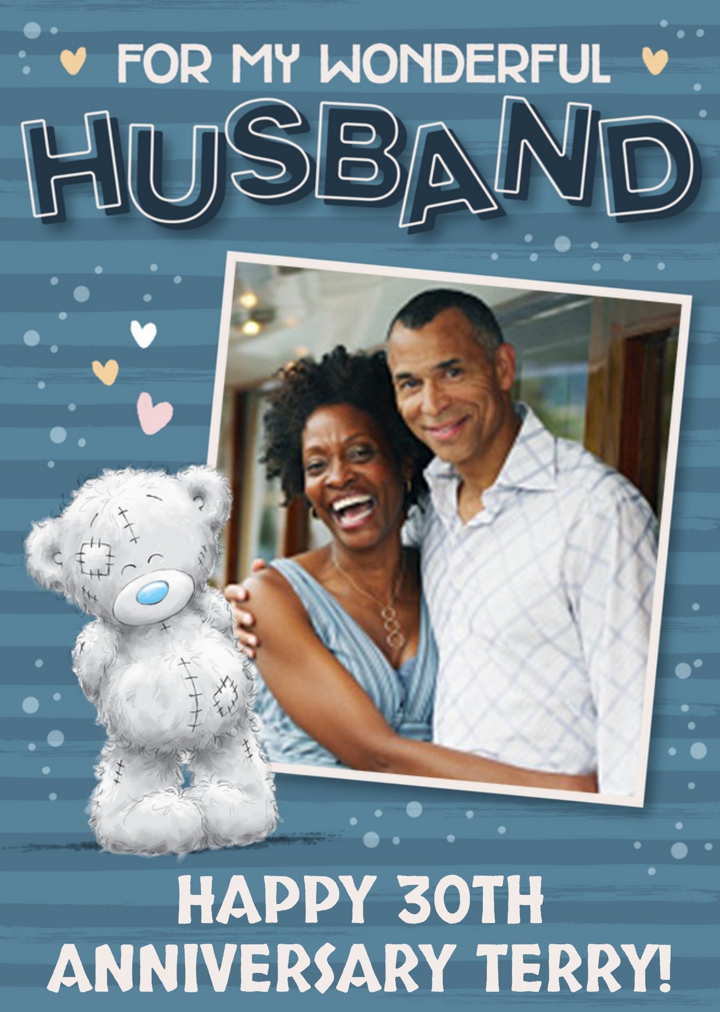 Me To You Tatty Teddy 30 Year Anniversary Husband Photo Upload Card Ecard