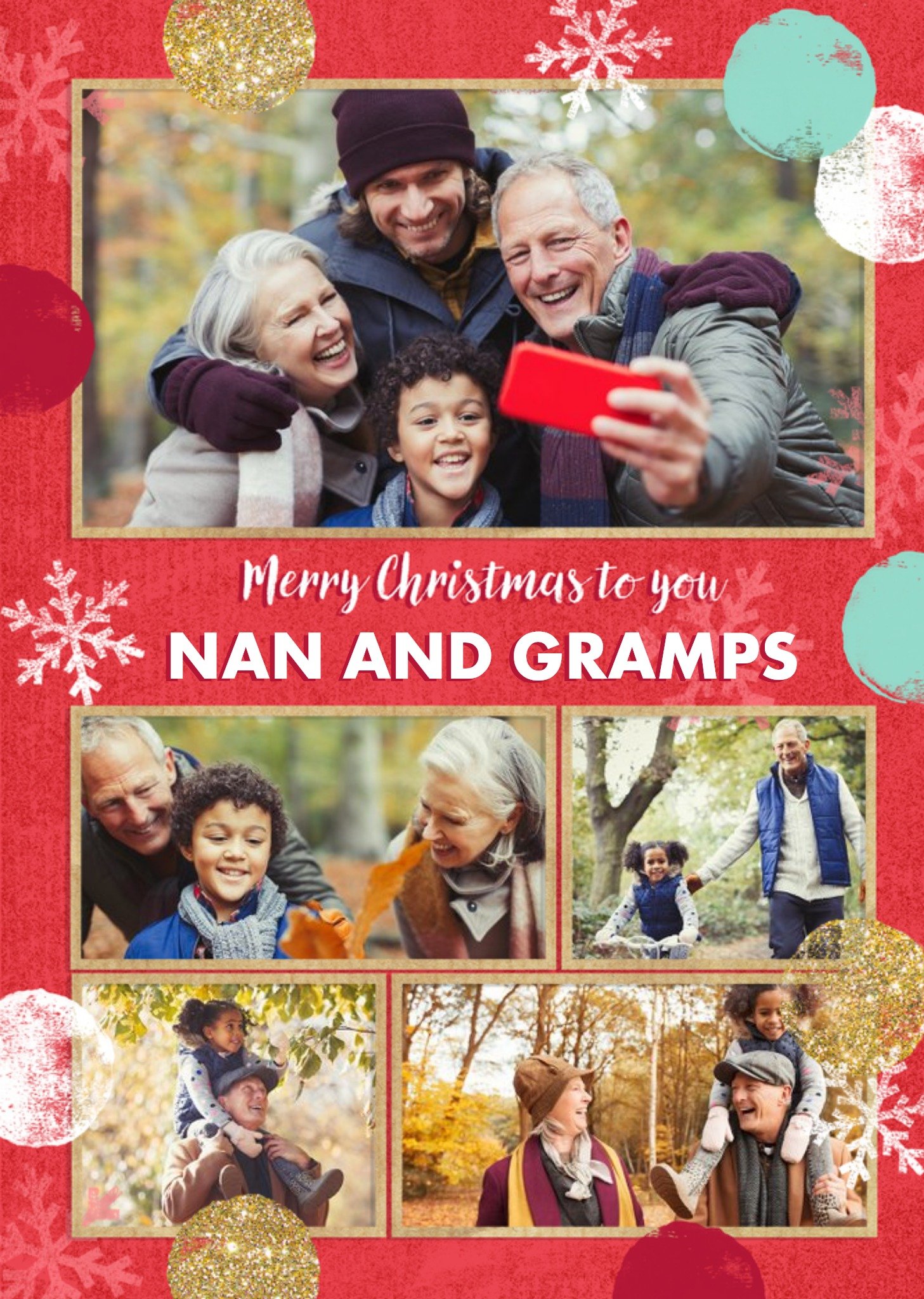 Wrapped Up Photo Upload Christmas Card Merry Christmas To You Granny And Gramps Ecard