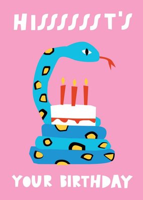 Lucy Maggie Happy birthday snake card