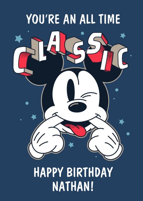 Disney Mickey Mouse All Time Classic Birthday Card