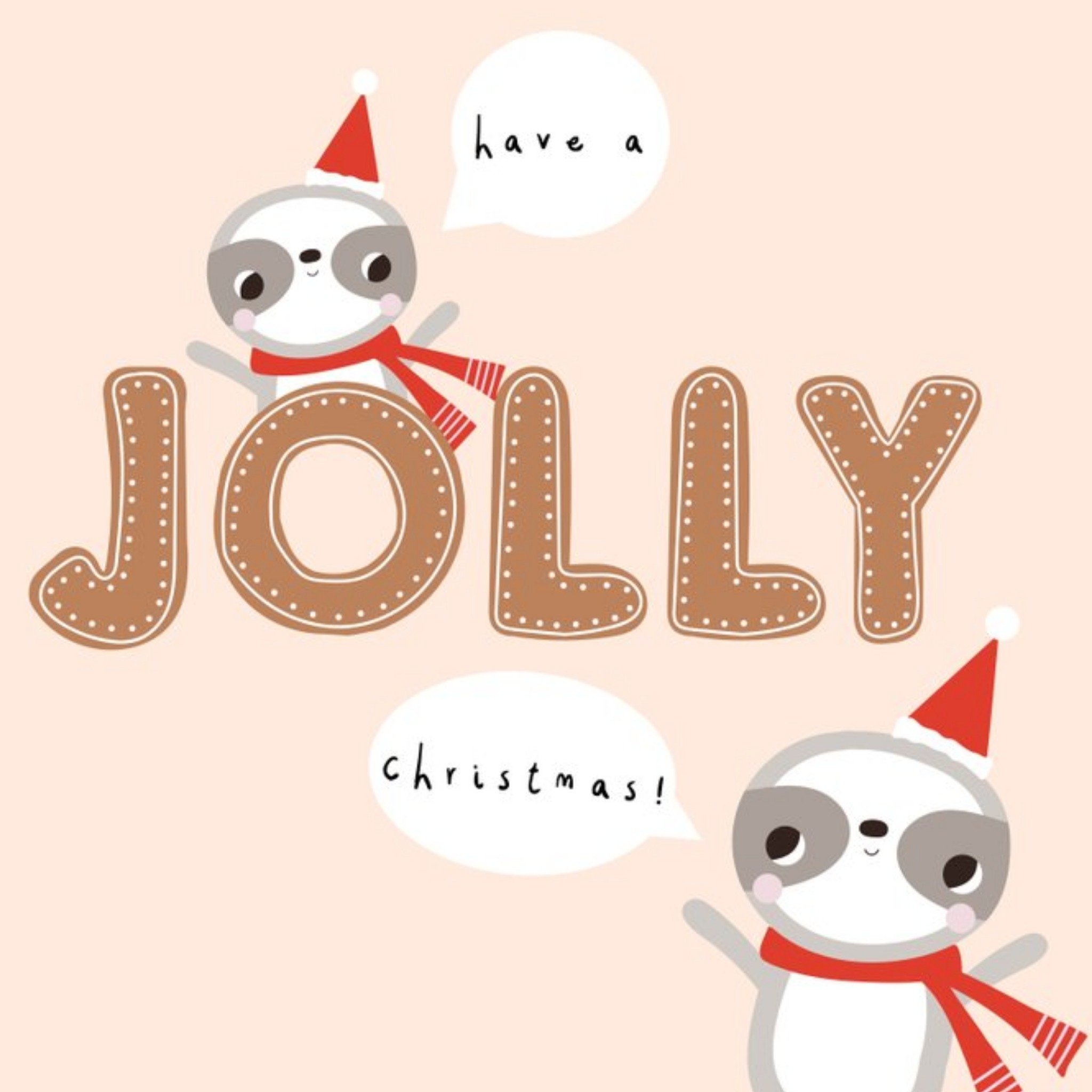 Cute Have A Jolly Christmas Card, Square