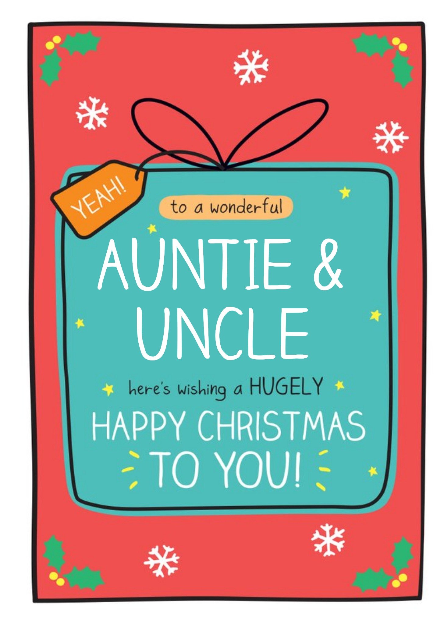 Happy Jackson Christmas Card To A Wonderful Auntie & Uncle Ecard