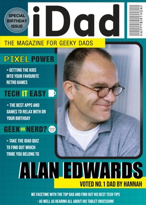 I Dad Magazine For Geeky Dad Personalised Photo Card