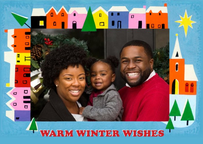 Mary Evans Warm Winter Wishes Photo Upload Christmas Card