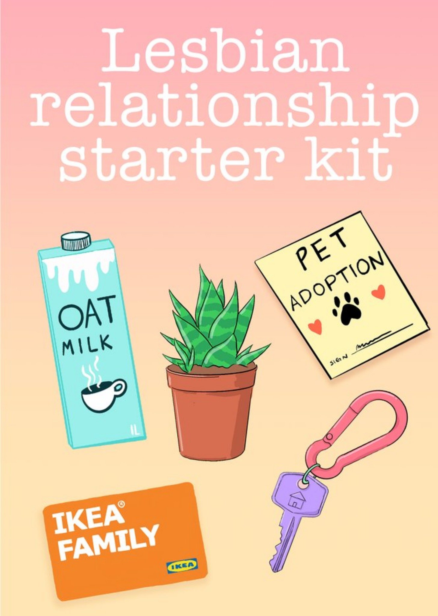 Lesbian Relationship Starter Kit Card Ecard