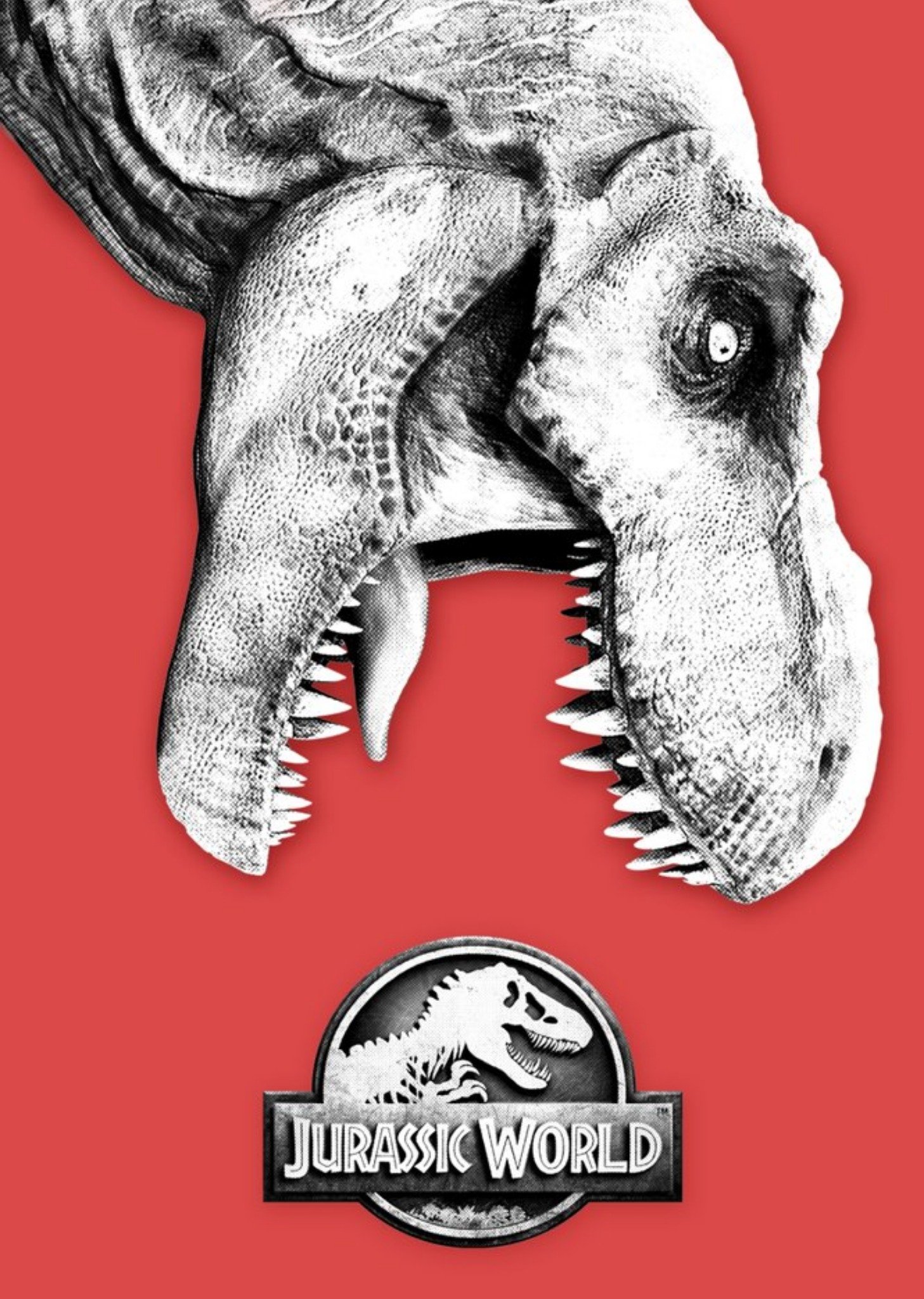 Quick Birthday Card - Dinosaurs - Jurassic World - Tyrannosaurus Rex, Large