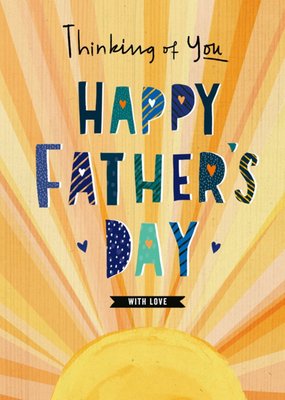 Illustrated Sunshine Thinking Of You Father's Day Card