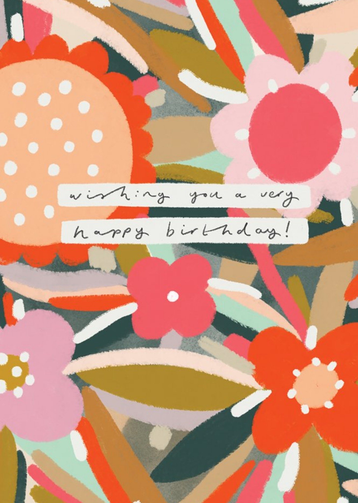 Other Chloe Turner Wishing You A Very Happy Birthday Floral Card, Large