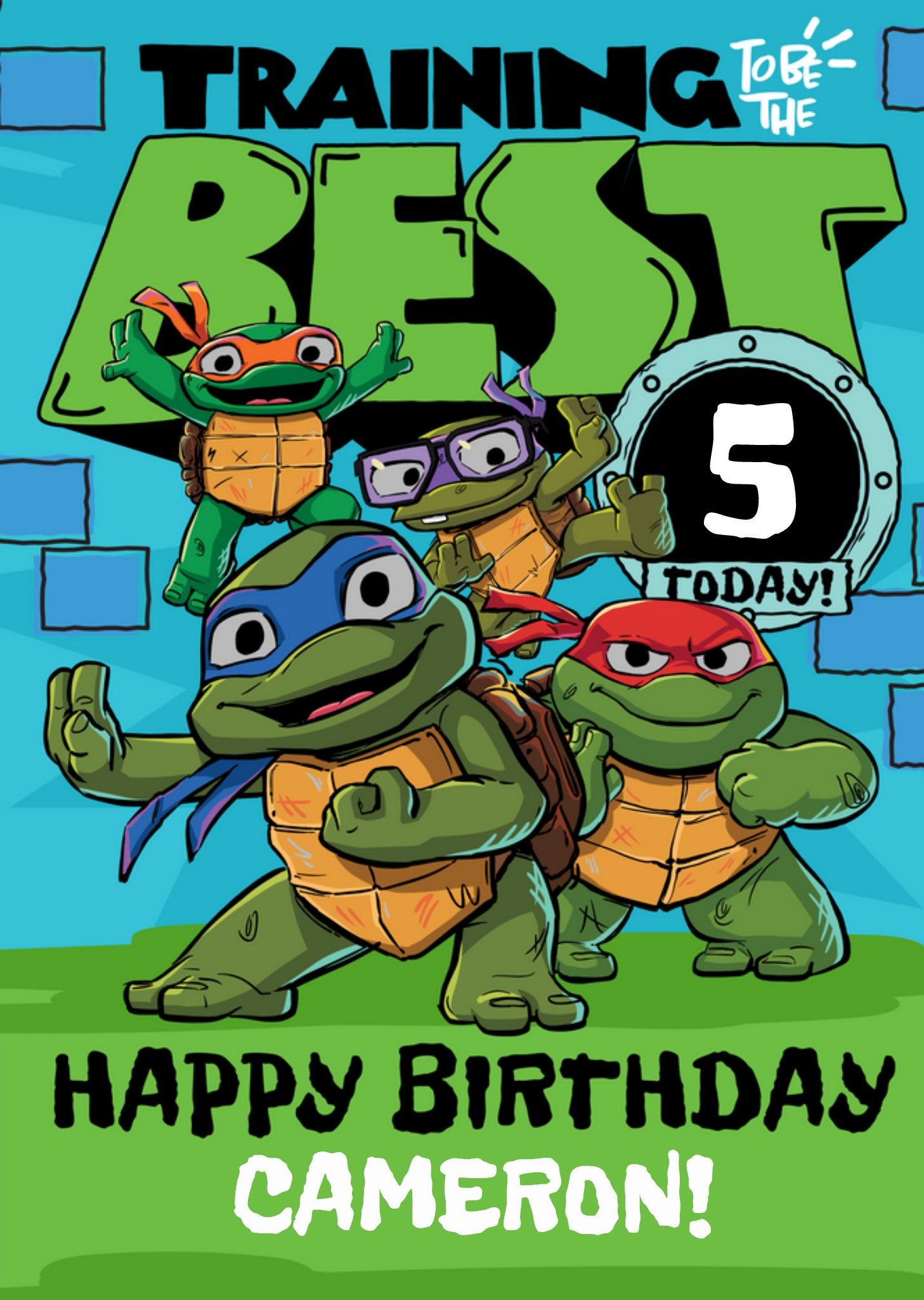 Tmnt Mutant Mayhem 5 Today Training To Be The Best Birthday Card Ecard